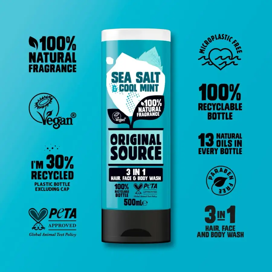 Sea Salt & Cool Mint 3 in 1 Wash