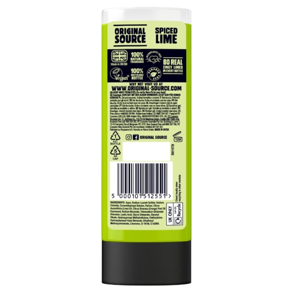 Spiced Lime 3 in 1 Hair, Face & Body Wash