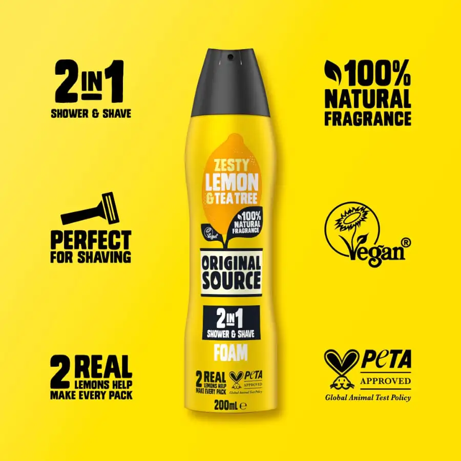 Lemon & Tea Tree 2 in 1 Shower and Shave Foam